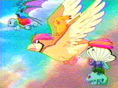 Pika flys home to his darling