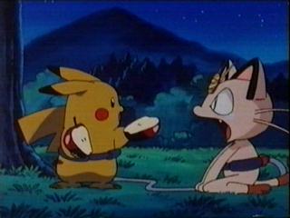 Pika offers an apple